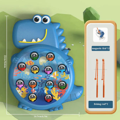 Dinosaur Simple Magnetic Fishing Toys Play Rod Game Toys for Children Baby Montessori with Rod Kids Educational No Rotating Gift ALPENZO