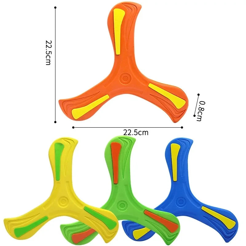 Children Boomerang Soft Three-leaf Cross Adult-kids Interactive Outdoor Toy Early Education Puzzle Decompression Gift ALPENZO
