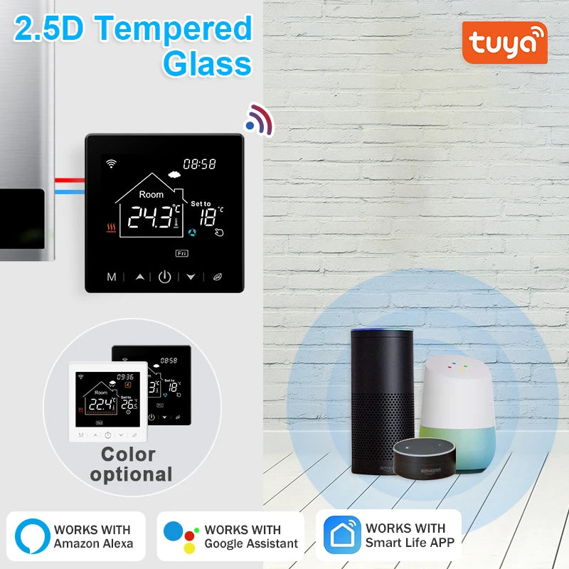 Tuya Smart Home Wifi Room Thermostat For Underfloor Heating Smart Thermostat for Gas Boiler 220V Temperature Controller Alexa - ALPENZO
