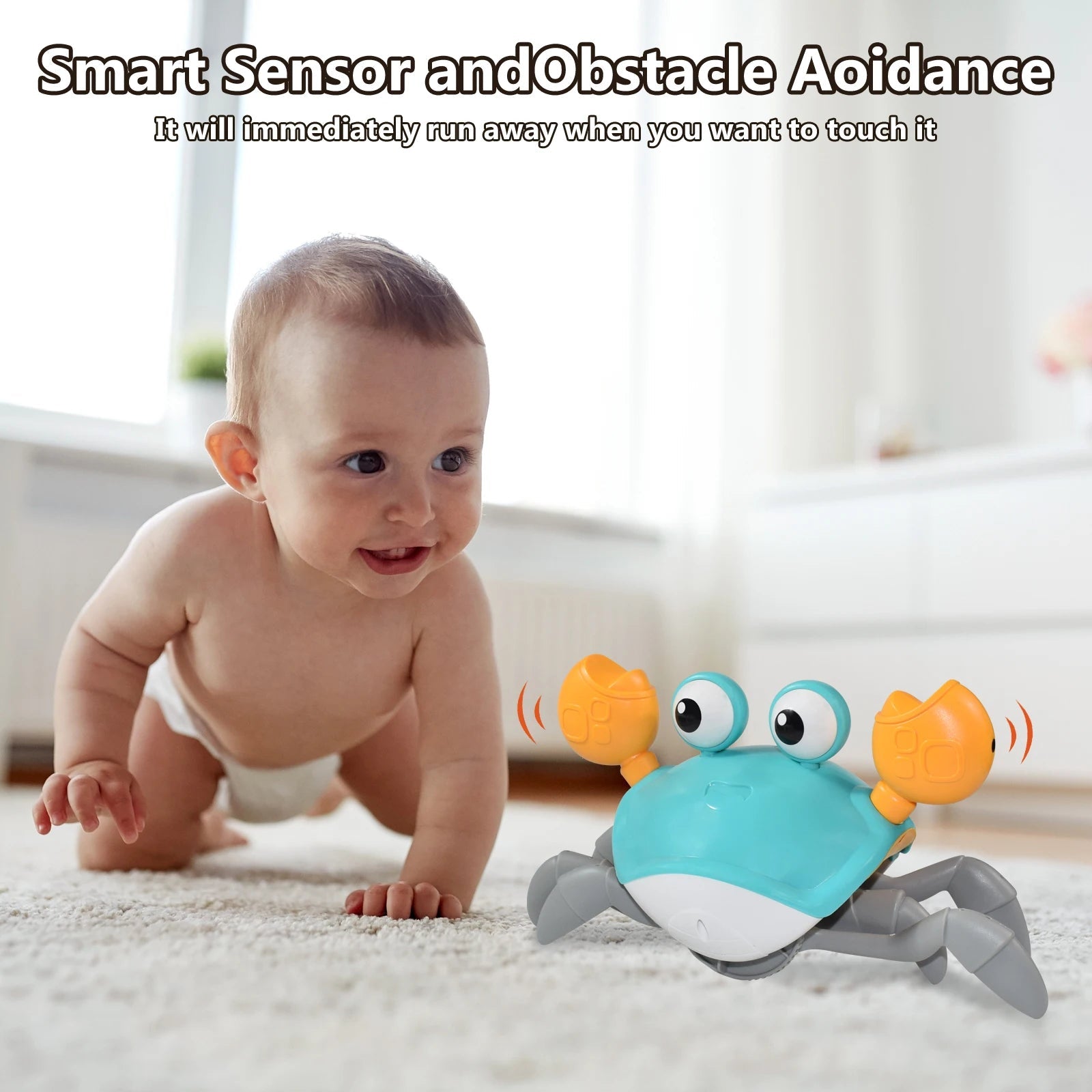 Baby Crawling Toy Kids Induction Escape Crab Octopus Baby Pets Musical Toys Electronic Educational Toddler Moving Toy for Kids ALPENZO