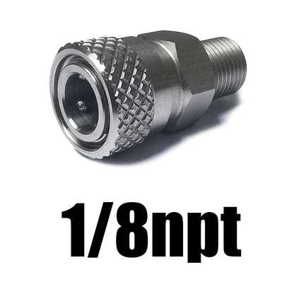 HPA Air Quick Disconnect Male Female Adaptor 8mm Fill Nipple High Pressure 1/8NPT 1/8BSP M10*1 M8*1 Stainless Steel