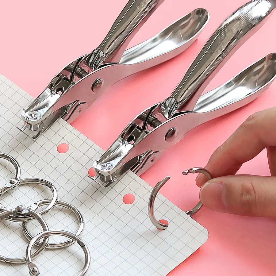 Single Hole Puncher Capacity 6mm Diameter Hole Puncher Hand Paper Cutter Paper for Scrapbooking Tool Home Office School Supplies ALPENZO