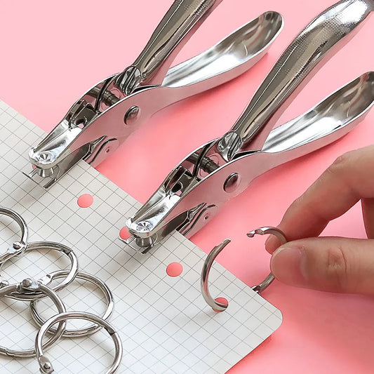 Single Hole Puncher Capacity 6mm Diameter Hole Puncher Hand Paper Cutter Paper for Scrapbooking Tool Home Office School Supplies ALPENZO