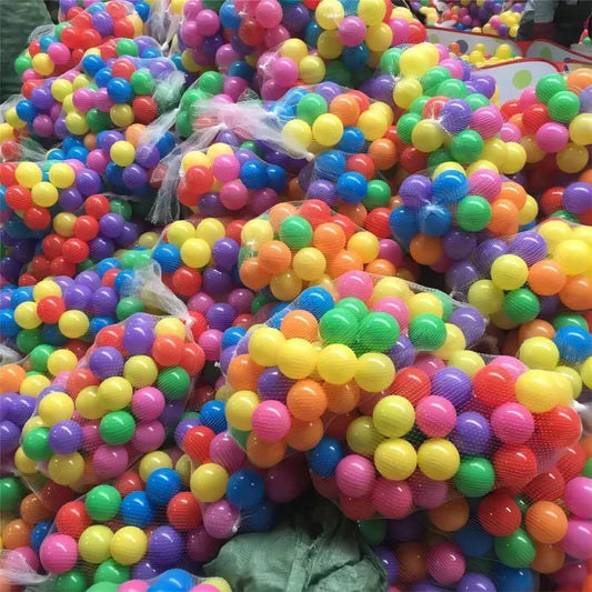 100PCS Outdoor Sport Ball Colorful Soft Water Swim Pool Ocean Wave Ball Baby Eco-Friendly Stress Air Ball Tent Toys for Children ALPENZO