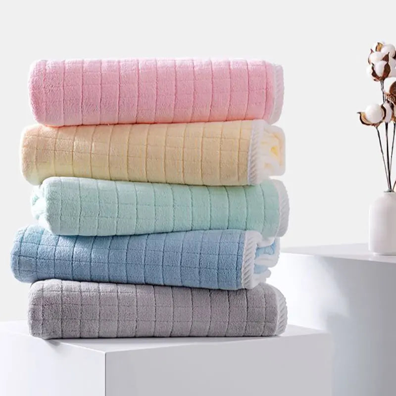 Square Spiral Bath Towel Designer Solid Color Quick Drying Water Absorbing Dry Hair Household And Daily Use Soft Square-Towels - ALPENZO