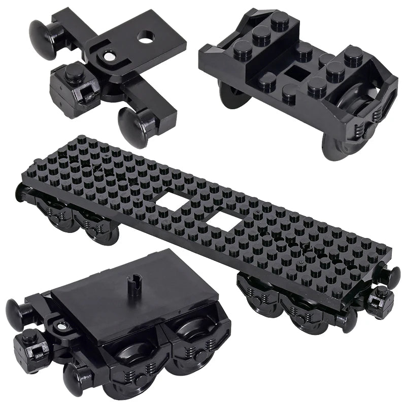 MOC City Creative Idea Train Base Wheel Carriage Building Blocks Bricks Assembled DIY Toys for Kids Christmas GiftS ALPENZO