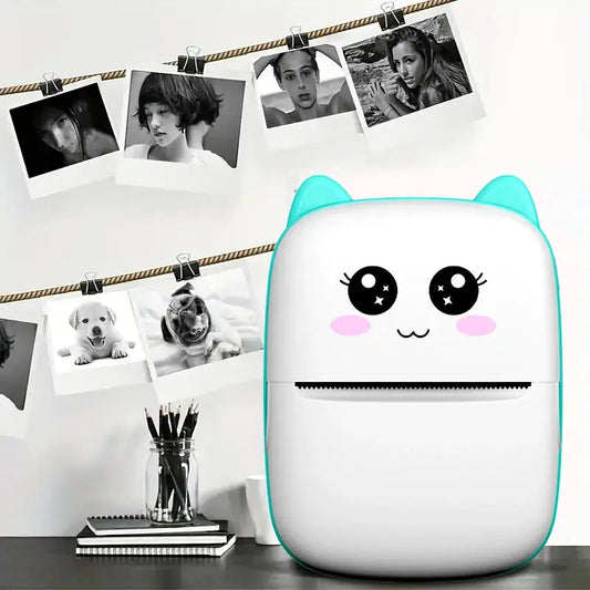 Mini-printer, Thermal Printer Ink-free Portable Sticker Printer Compatible with IOS and Android, Wireless Photo Printing Tags - ALPENZO