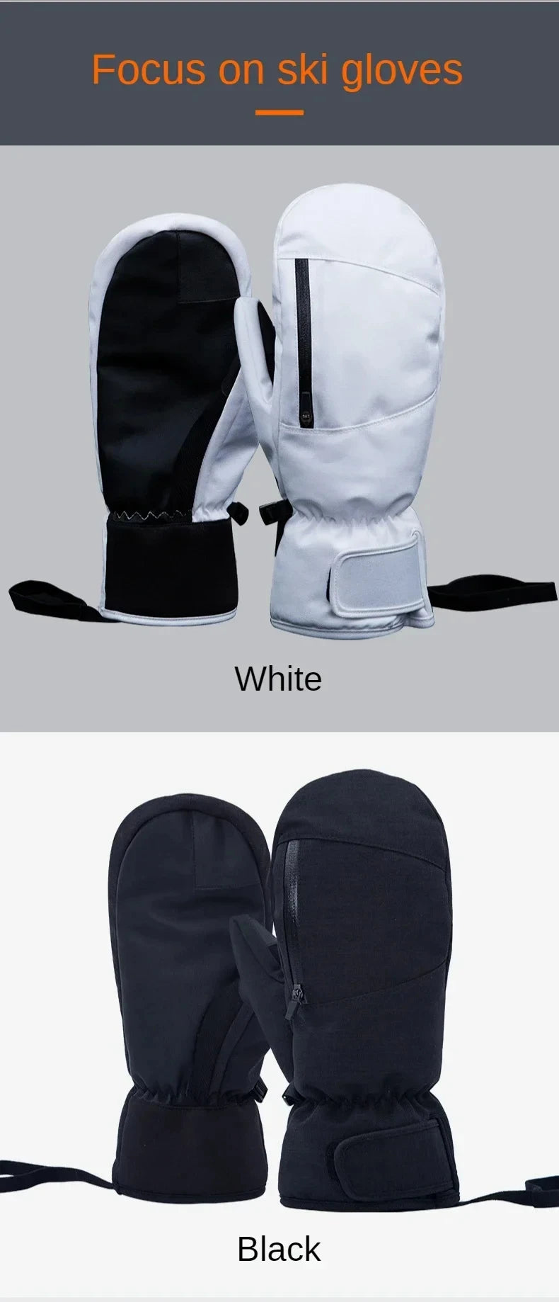 New 2025 Men Women Winter Touch Screen Waterproof Windproof Thermal Thick Snowboarding Snow Gloves Snowmobile Skiing Mittens
