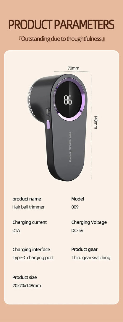 Portable Hair Ball Trimmer Home Clothes Shaving Machine Pill Removal Tool Shaver Lint Remover For Sweater USB Rechargeable - ALPENZO
