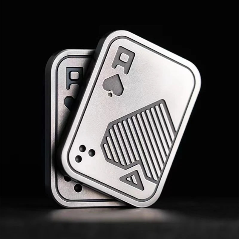 KK AA Fidget Slider Metal Skull Push Slider Stress Relief Toy Anti Stress EDC Top Spinning Poker Toys  Adults Gifts ALPENZO