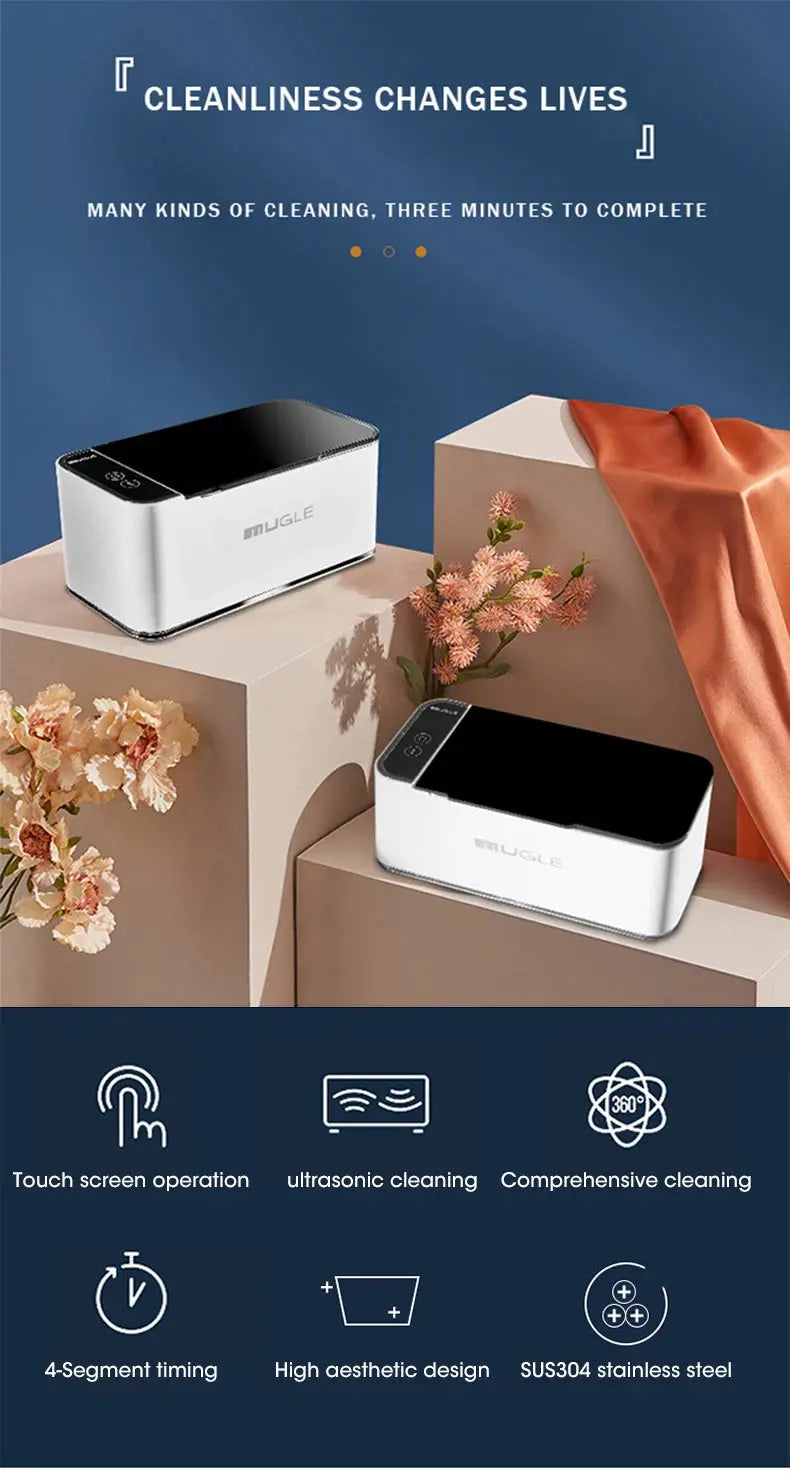 Ultrasonic Cleaner 35W High Frequency Cleaning Jewelry Glasses Watches Multifunctional 500ML Ultrasonic Cleaning Cleaning Bath - ALPENZO