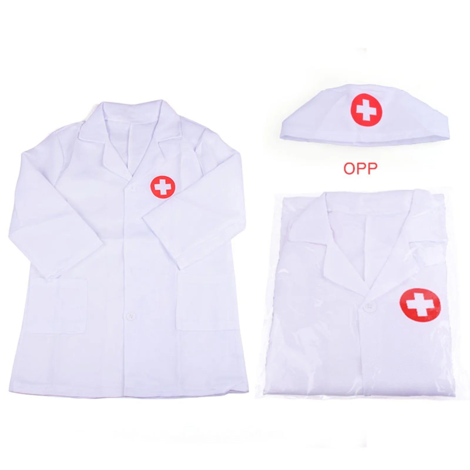 Doctor's clothes, long-sleeved nurse's children's performance clothes, family toys ALPENZO