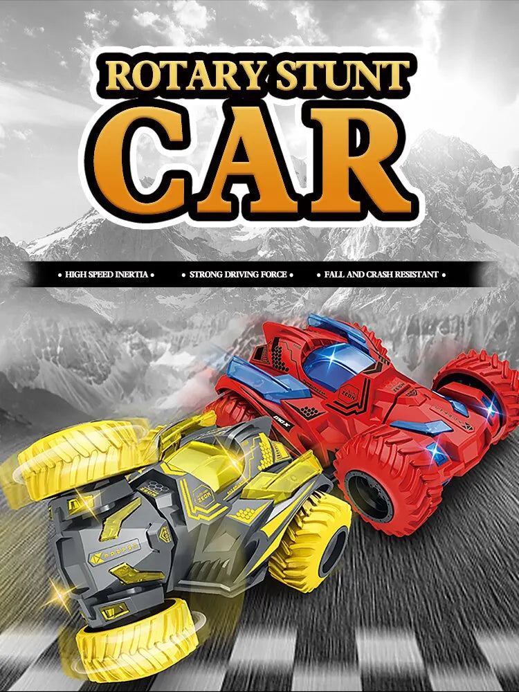 Stunt Spinning Toy Car.Kids Pull Back Car for 3 Year Old Boy Girl and Toddler.Up 360 Upright Rotation Game ALPENZO