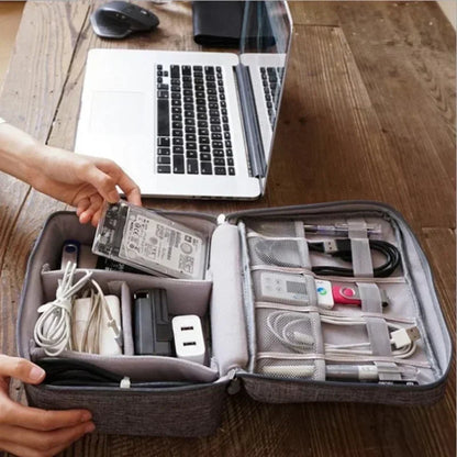 Handheld Digital Bag Multifunctional Large Capacity Moistureproof Mesh Earphone Charger Data Cable USB Travel Protective Case1PC ALPENZO