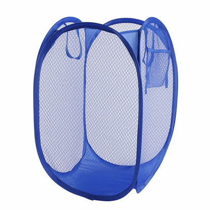 Folding Dirty Laundry Sorting Basket Washing Frame Bathroom Cloth Mesh Storage Bag Frame Bucket Laundry Organizers Storage Pouch - ALPENZO