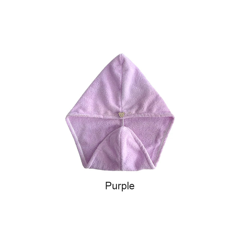Microfiber Hair Towel Wrap for Women, Shower Spa Head Wrap Hair Drying Hat Turban Microfiber Terry Dry Absorbent Quick Dry Hair - ALPENZO