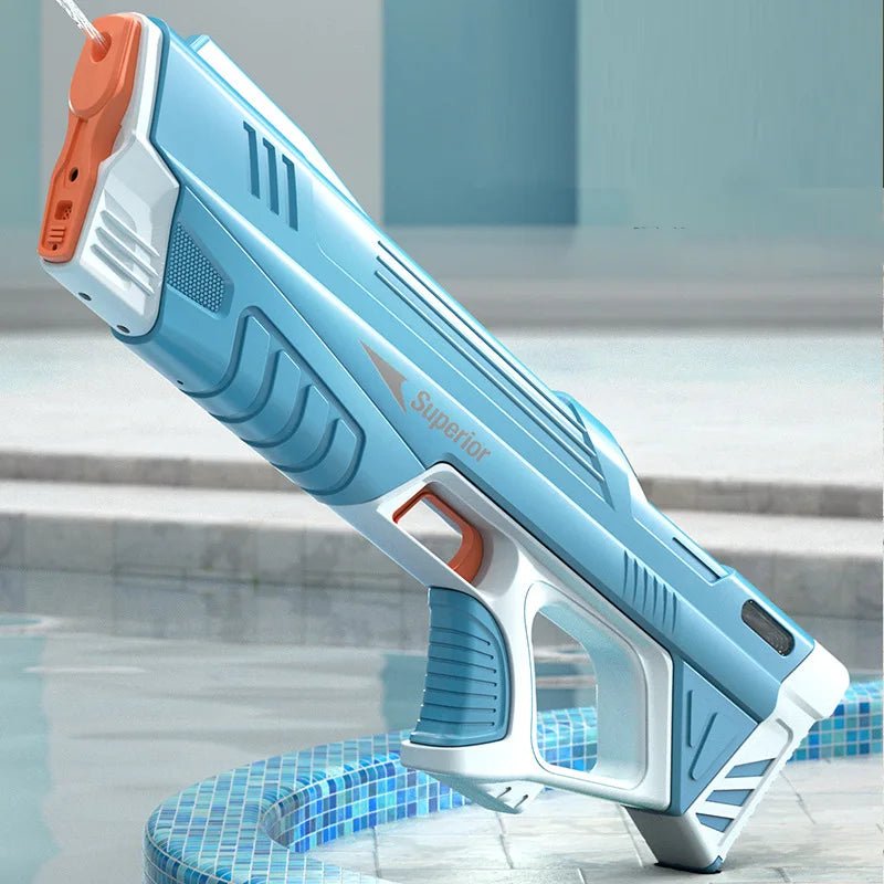 43cm Full Electric Automatic Water Storage Gun Toys Portable Children Summer Beach Outdoor Fight Fantasy Toys for Boys Kids Game ALPENZO