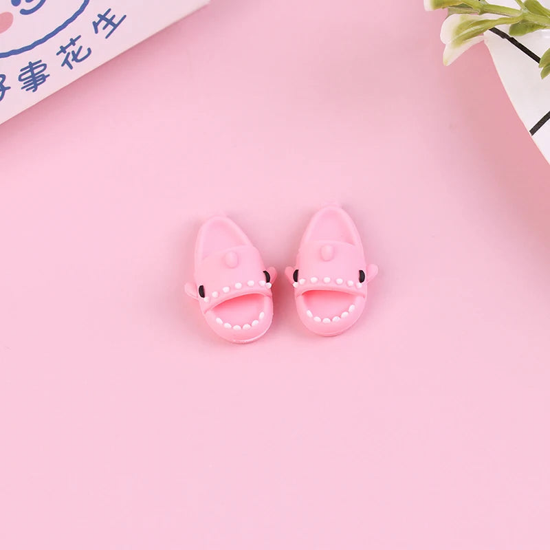 1 Pair For SD Doll For OB11 Doll Slippers Girl Gifts Doll Shoes Dolls Accessories Play House Shark Slippers ALPENZO