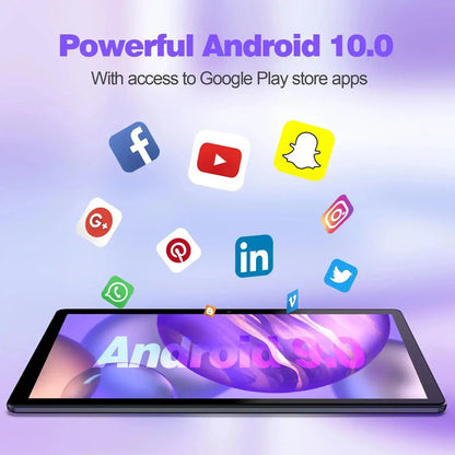 PRITOM 10 Inch Tablet PC with SIM Slot Android 13 64 GB Quad Core Touch Screen WiFi GPS Support 3G Phone Call - ALPENZO