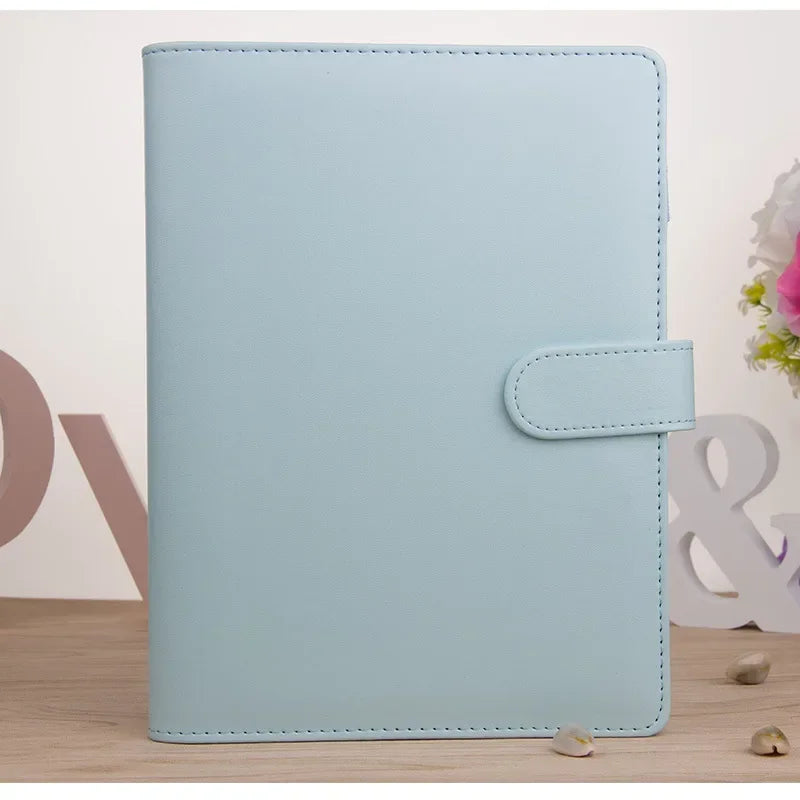 Macaroon Color A6/A5 PU Leather DIY Binder Notebook Cover Diary Agenda Planner Paper Cover School Stationery ALPENZO