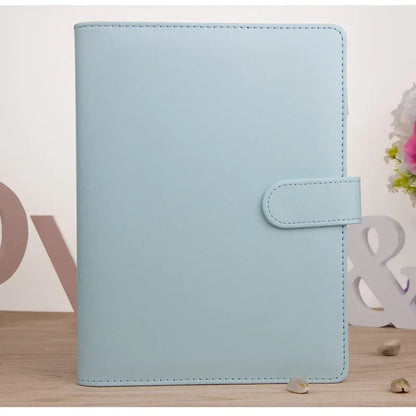Macaroon Color A6/A5 PU Leather DIY Binder Notebook Cover Diary Agenda Planner Paper Cover School Stationery ALPENZO