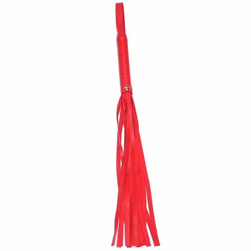 High Quality Pu Leather Pimp Whip Racing Riding Crop Party Flogger Hand Cuffs Queen Black Horse Riding Whip Sports Horsewhip