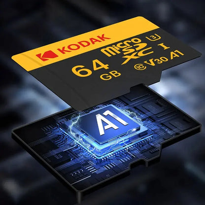 Kodak Micro SD Card Memory Card Class 10 32GB 64GB 128GB 256GB U3 4K High Speed Cartao De Memoria Flash Memory TF Mecard C10 - ALPENZO