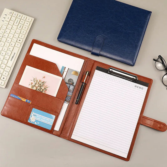 Multifunctional A4 Conference Folder Business Stationery Folder Leather Contract File Folders ALPENZO