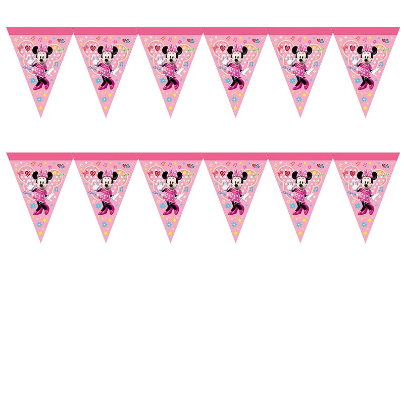 Minnie Mouse Party Decoration Disposable Tableware Minnie Cup Plate Balloon For Girls Baby Bath Birthday Party Supplies ALPENZO