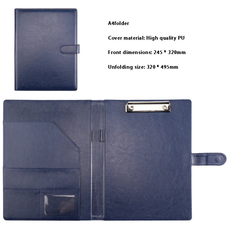 Multifunctional A4 Conference Folder Business Stationery Folder Leather Contract File Folders ALPENZO