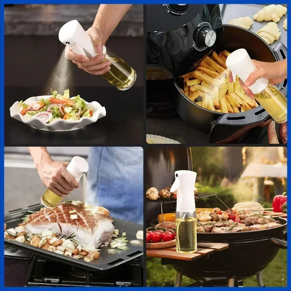 Kitchen Oil Spray Bottle Cooking Olive Oil Sprayer 200/300/500ML Pneumatic Spray Bottle Fitness Barbecue Spray Oil Dispenser - ALPENZO