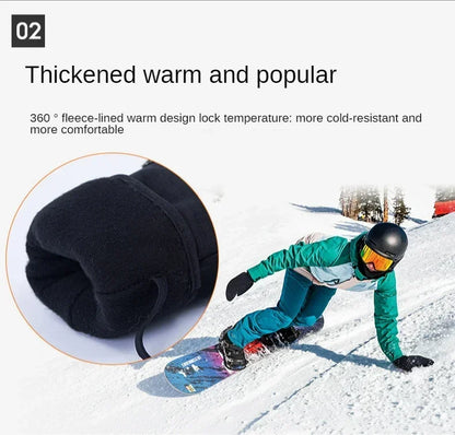 New 2025 Men Women Winter Touch Screen Waterproof Windproof Thermal Thick Snowboarding Snow Gloves Snowmobile Skiing Mittens