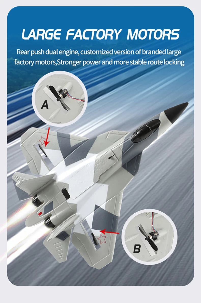RC Foam Aircraft SU-35 Plane 2.4G Radio Control Glider Remote Control Fighter Plane Glider Airplane Foam Boys Toys for Children ALPENZO