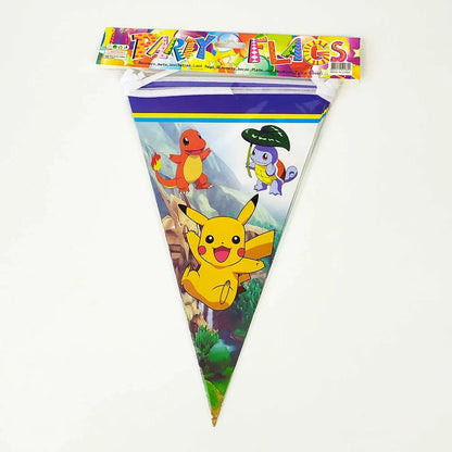 Cartoon Pikachu Theme Birthday Party Disposable Tableware Set Balloons Decorations Photo Props Background Pokemon Party Supplies ALPENZO