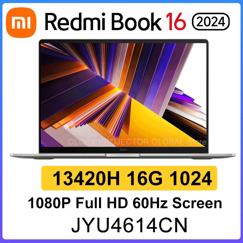 New Xiaomi Redmi Book 16 2024  intel i5 12450H/i5 13420H 16G RAM 512G SSD 16inch Full HD 60Hz Screen JYU4585CN/JYU4614CN - ALPENZO