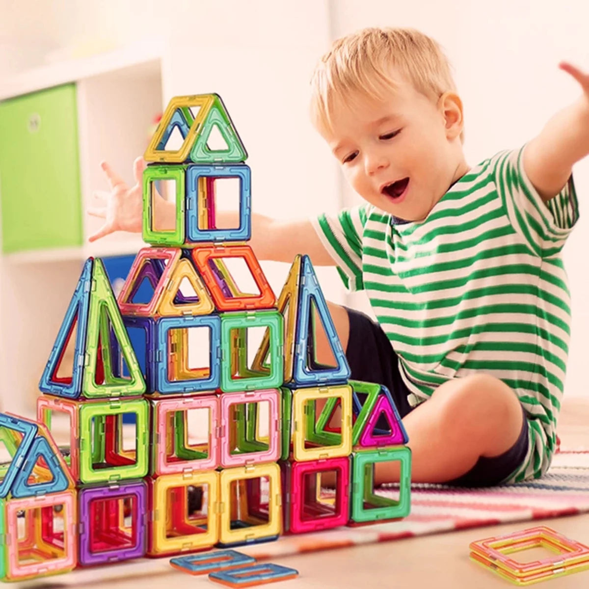 Magnetic Building Blocks Big Size and Mini Size DIY Magnets Toys for Kids Designer Construction Set Gifts for Children Toys ALPENZO