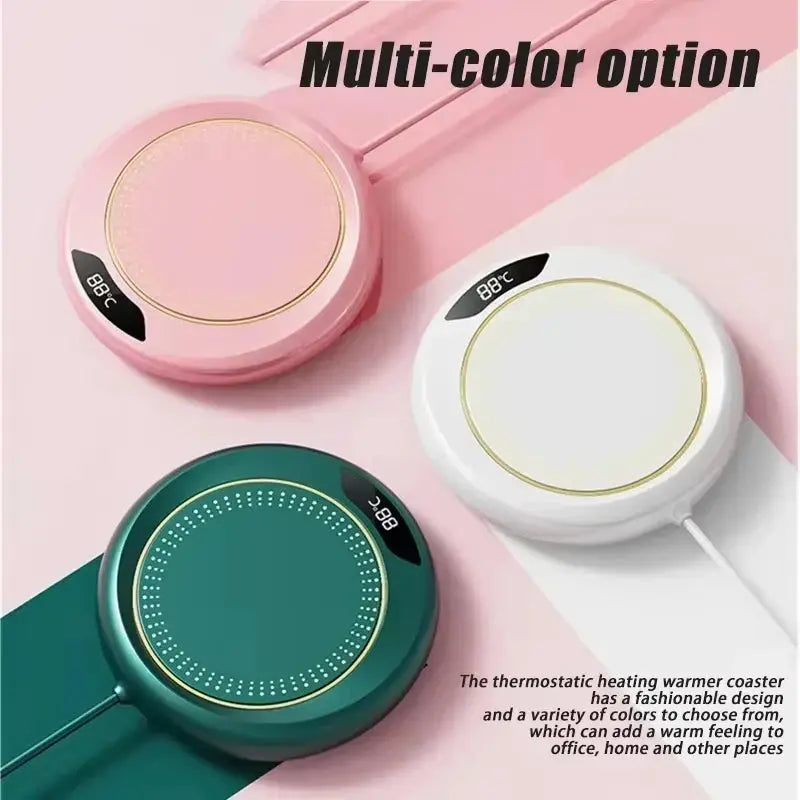 Thermostat Coaster USB Home Heating Coaster 3-speed Adjustment Heating 55 Degrees Constant Temperature - ALPENZO