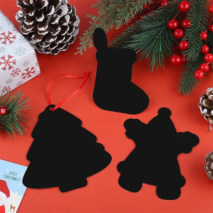24Pcs Animal DIY Toys Scratching Painting Paper Alien Scratching Painting Colorful Scratching Paper For Kids ALPENZO