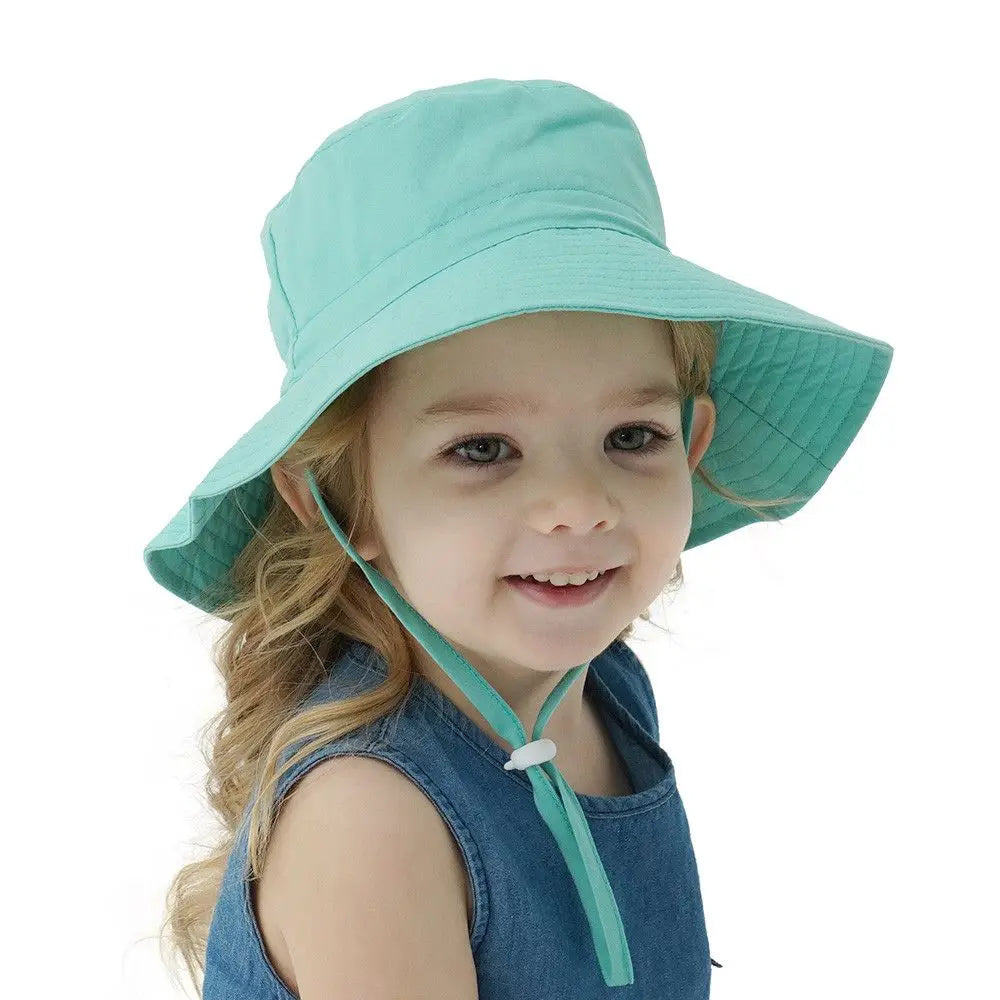 Outdoor Beach Hat Summer Baby Sun Hat for Girls Boys Kids Bucket Cap 0-8 Years ALPENZO