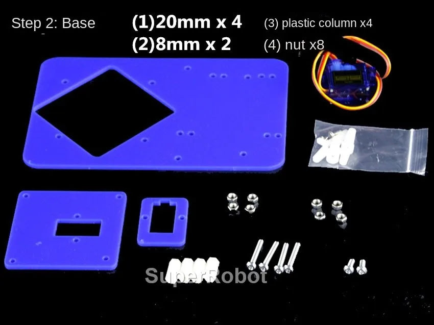 SG90 MG90S 4 Dof Unassembly Acrylic Mechanical Robot Manipulator Claw Kit For Arduino Robot Arm STEAM Kit Programming Robot Arm ALPENZO