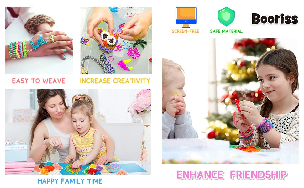 Loom Rubber Bands Refill Kit Premium Bracelet Making Kit for Kids Weaving DIY Crafting Toys Christmas Gift Children Toys ALPENZO