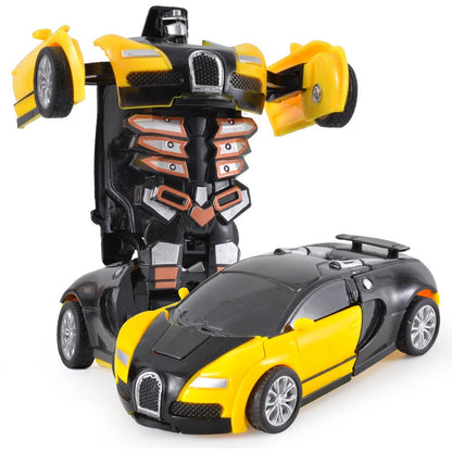 One Click Automatic Collision Deformation Robot Boy Gift Dual Form Toy Car Father Son Interactive Model Car ALPENZO