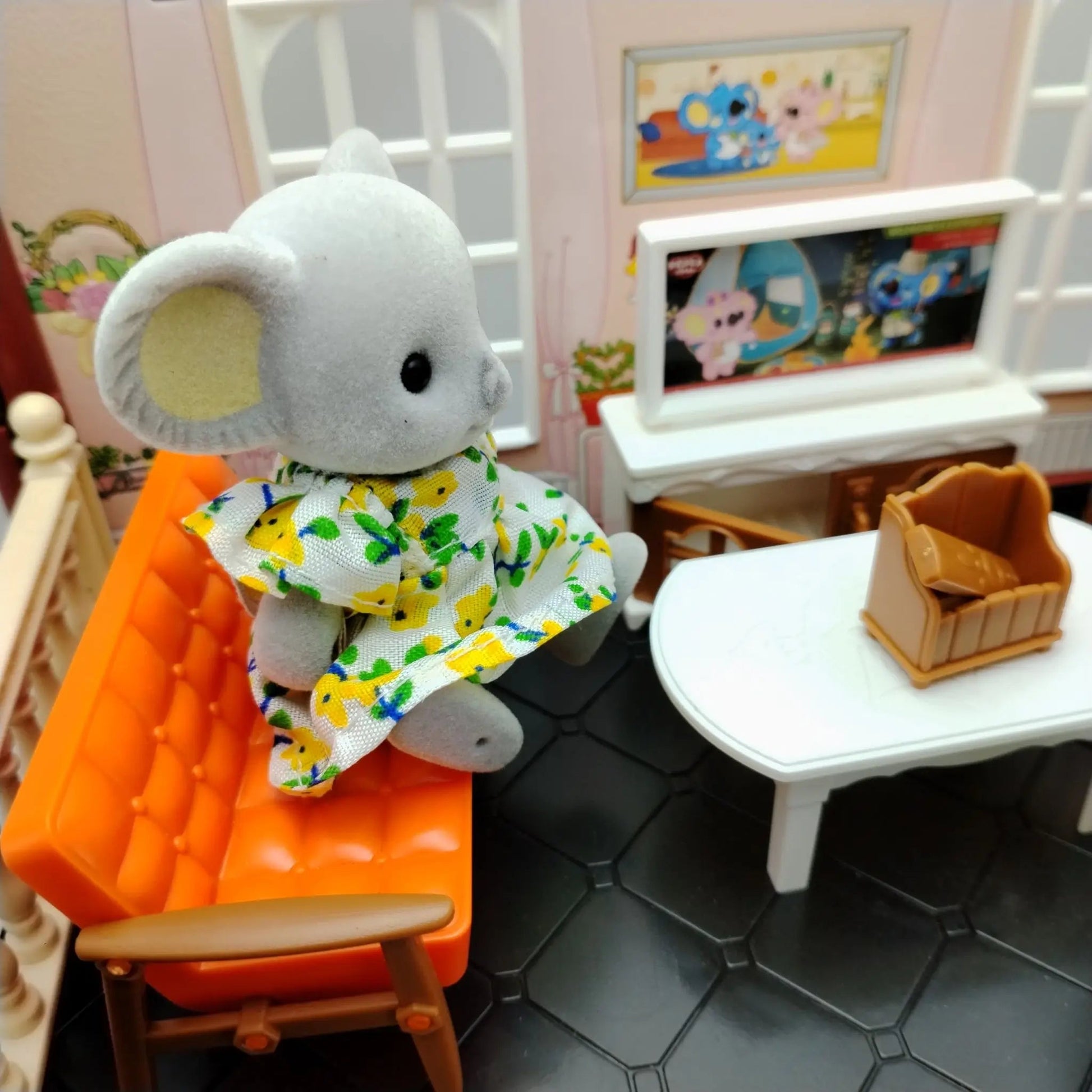 miniature items dollhouse furniture accessories living room bedroom supermarket shopping games family interaction doll kids toys ALPENZO