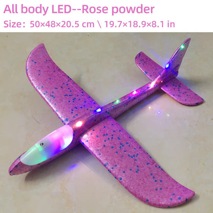 50CM Big Foam Plane Glider Hand Throw Airplane Light Inertial EPP Bubble Planes Outdoor Launch Kids Toys for Children Boys Gift ALPENZO