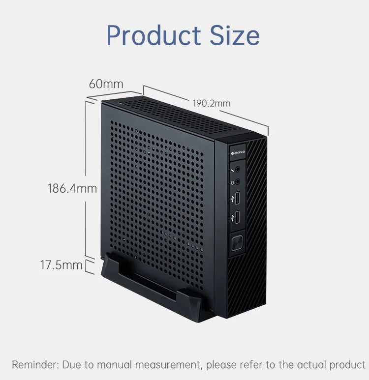SOYO New Mini PC N5095 Intel 11th 8GB 16GB DDR4 M.2 256GB 512GB 1TB SSD Windows11/10 4K 60Hz HDMI VGA Office Gaming Computer - ALPENZO