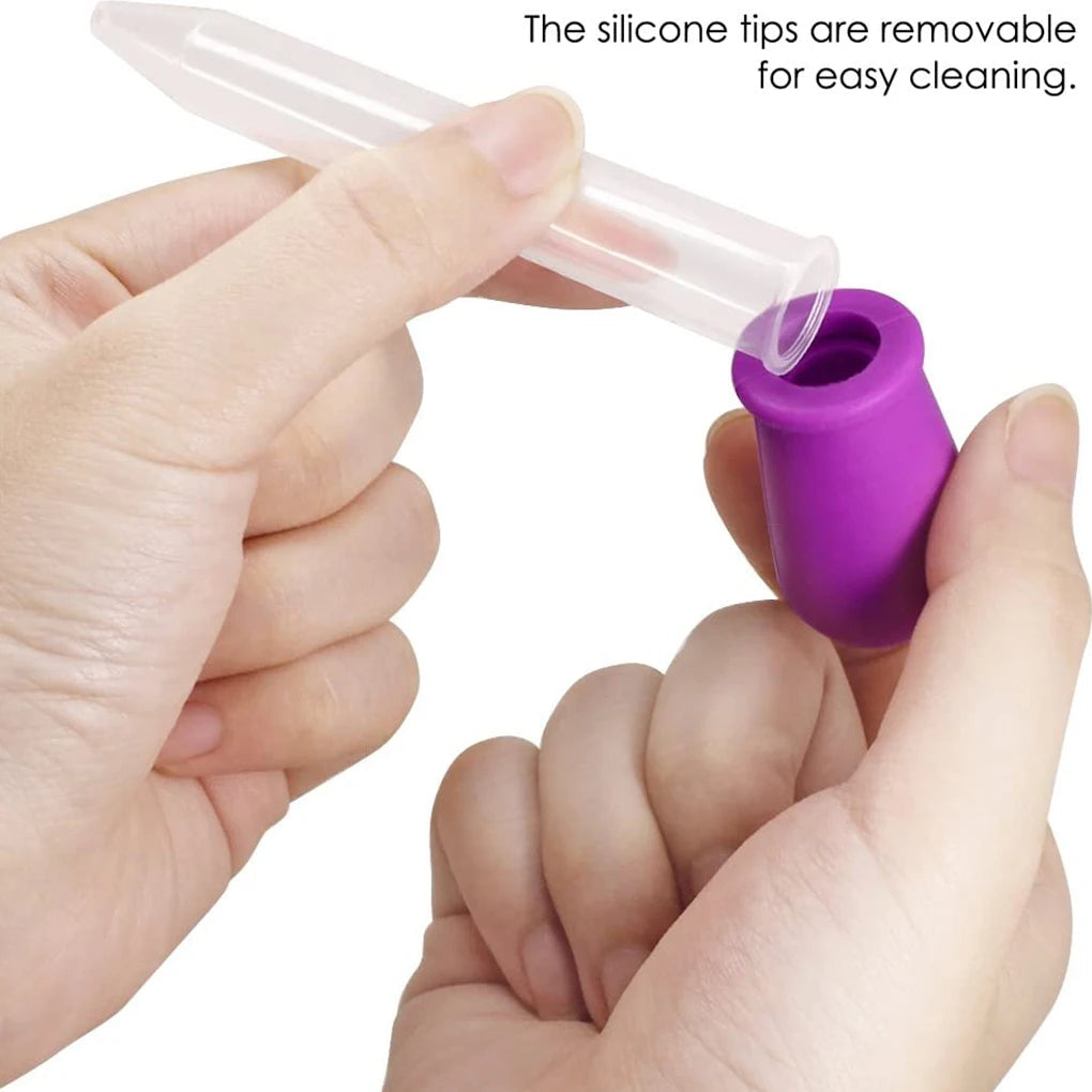 5PCS 5ml Small Silicone Plastic Pipette Dropper Feeding Medicine Liquid Eye Ear Pipette Dropper Lab Experiment Toys Gift ALPENZO