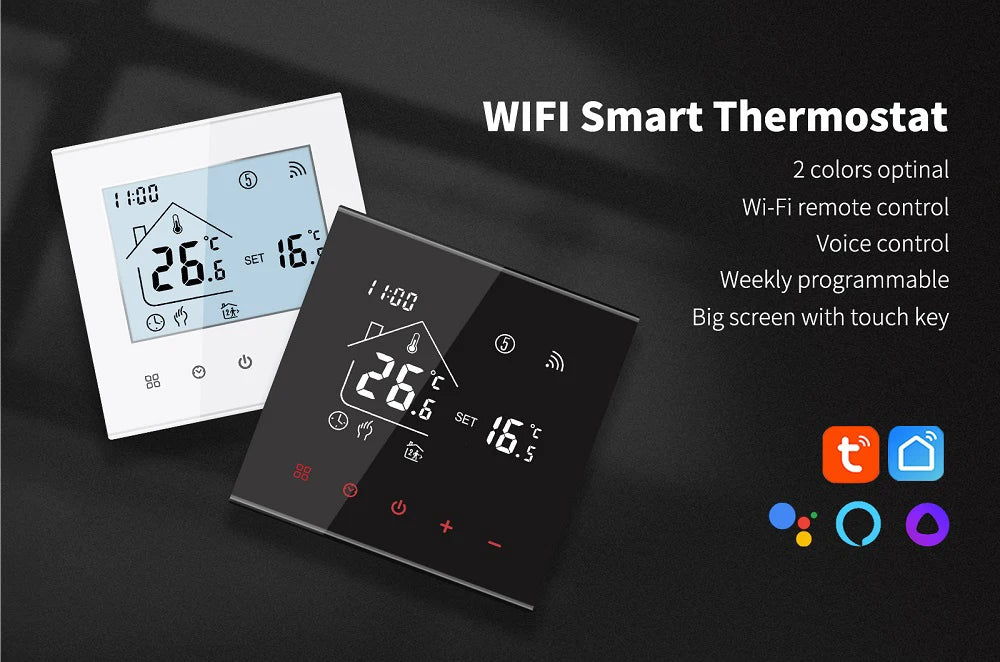 MINCO HEAT M4A Warm Floor Thermostat Tuya WiFi 3A 16A Electric/Gas Boiler/Water Heating Temperature Controller 1PC - ALPENZO