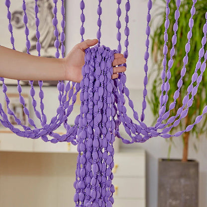 1*2M Beaded String Curtain Door Curtain Bead Thread Tassel Curtain Window Wall Panel Room Divider Doorway Home Wedding Acces - ALPENZO