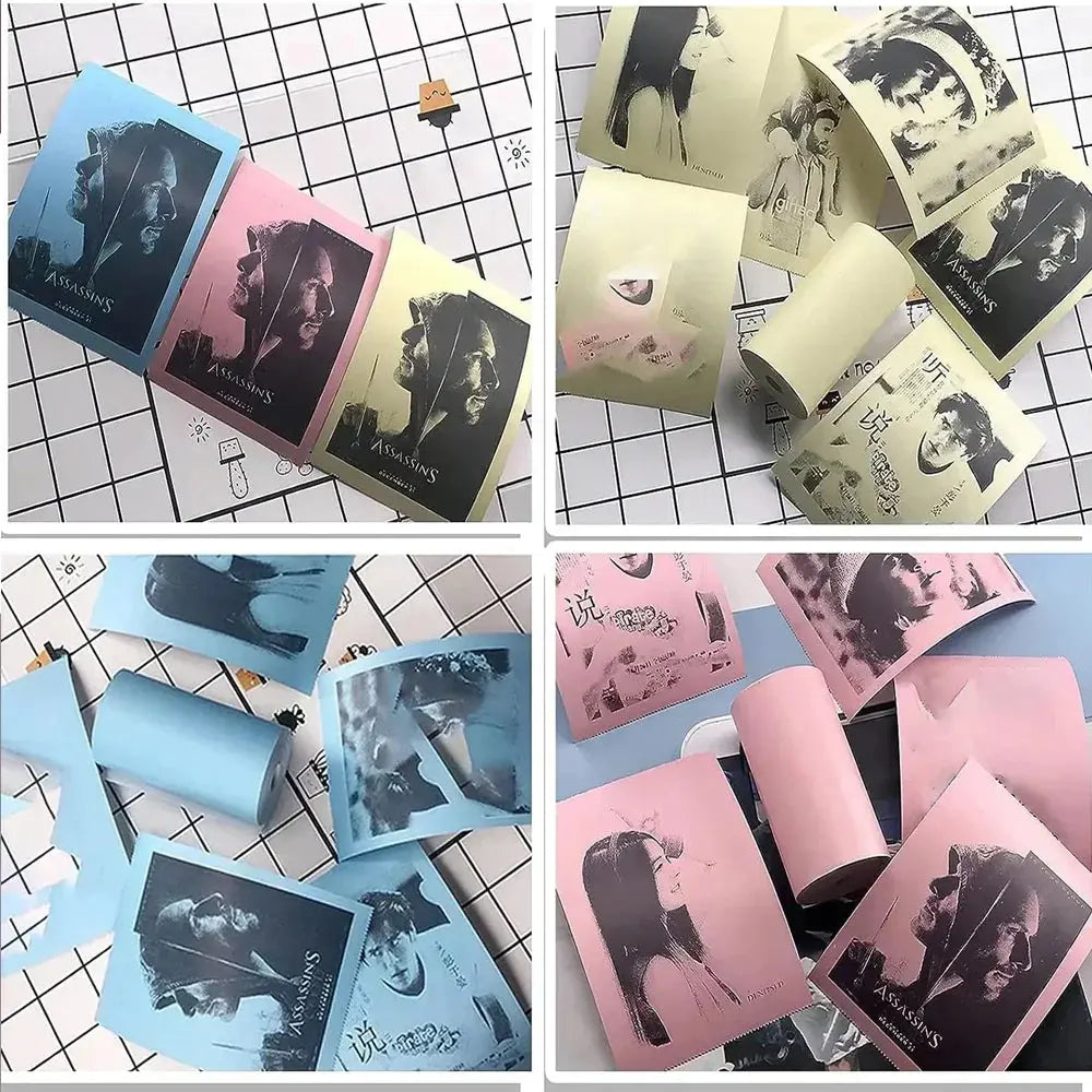 Thermal Paper MINI Printing Self-adhesive Label Sticker For Mini Printers Pose Machine Kid Camera Stickers 57mm Width Rolls - ALPENZO