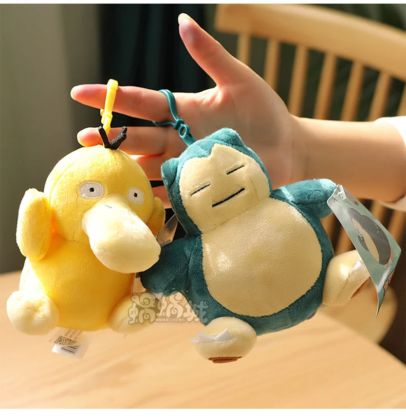 Clearance_Original Pokemon Plush Keychain Cartoon Toys Pikachu Charmander Psyduck Squirtle Snorlax Wobbuffet Doll Kids Kawai Toy ALPENZO
